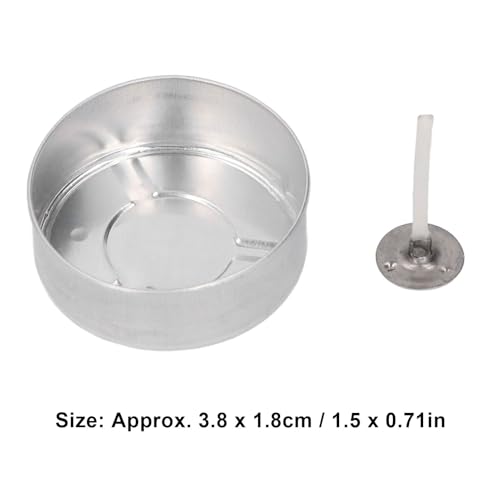 Juego de 100 mechas para velas en recipiente de aluminio miniatura 5