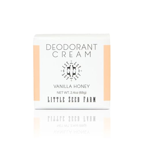 Little Seed Farm All Natural Deodorant Cream Aluminum Free Deodorant for Women or Men 2.4 Ounce - Vanilla Honey