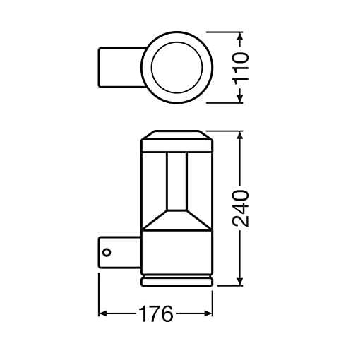Outdr Facadelantern 12W3000K GR lanterne de façade robuste