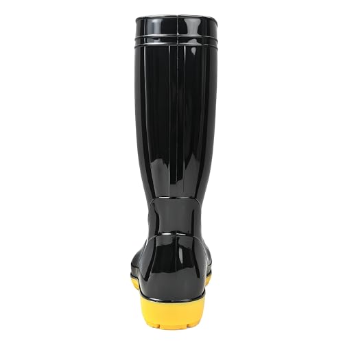Image of DKSUKO Men's Mid-calf Rain Boots,Waterproof Antil-Slip PVC Garden Work Boots,Outdoor Rubber Boots