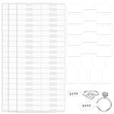 AZUREAL 1000PCS Jewelry Tags, White Blank Jewelry Price Tags, Self Adhesive Price Tags for Jewelry, Bracelet, Ring, Necklace, Earring Price Identify and Clothing Display