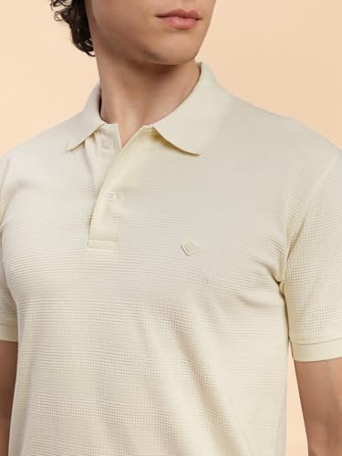 Image of Lux Nitro Men's Self Knitted Premium Cotton Blend Solid Polo T-Shirt | Soft Texture | Classic Collar | Short Sleeve Casual Wear