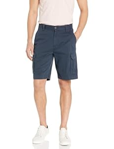 Amazon Essentials Herren 25cm Cargo-Shorts in klassischer Passform (erhältlich in Big & Tall), Dunkles Marineblau, 36W