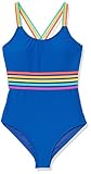 Hobie Girls' One Piece Swimsuit, Sea Blue//Smiles for Miles, 12