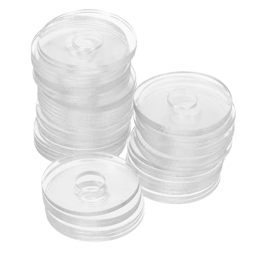 GARVALON Arandelas Transparentes De Vinilo Para Tornillos Manija Ducha, Planas Redondas De 0,79 Pulgadas, 50 Unidades, Accesorios Para Reparación y Fijación De Juntas Pequeñas