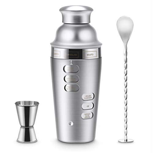Set coctelera y accesorios de bar 750ml acero inoxidable