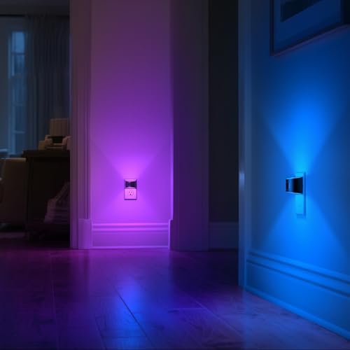 Image of DORESshop LED Night Light[4 Pack], Night Lights Plug into Wall, 8-Color RGB LED Nightlight with Motion Sensor, Dusk to Dawn Sensor, Nightlights for Adults, Bedroom, Bathroom, Hallway