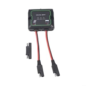 Igniport MPPT Solarladeregler Wasserdicht für AGM Gel Blei-Säure Batterien mit SAE Anschluss und LED Anzeige ABS