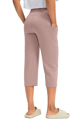 Image of G Gradual Capri Pants for Women High Waist Workout Yoga Pants with Pockets Tummy Control Leggings Crop Straight