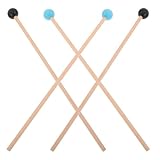 WHAMVOX Gummischlägel Xylophon Schlägel Holz Drumsticks für Marimba Basstrommel 2 Paar mit...