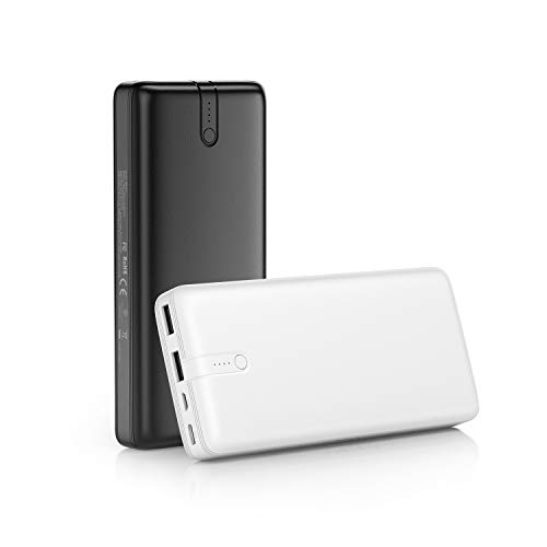 IEsafy 2 Piezas 20000mAh Batería Externa movil Ultra-Compacto Cargador Portátil con USC C & Micro Entrada Y 2 USB Salidas Power Bank para Xiaomi, Redmi, Samsung, Huawei, etc …