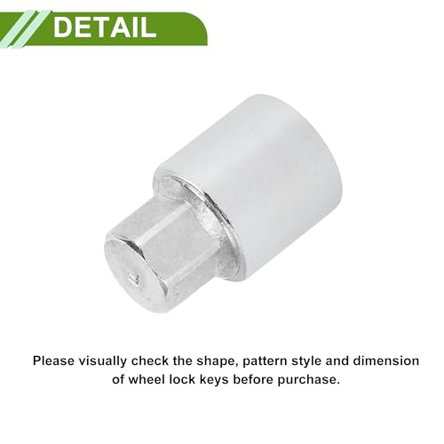 Image of Wheel Lock Lugnut with Adapter for Toyota Wear-resistant Anti-theft Screw Nut Removal Key Socket Type F 1Set