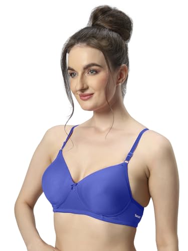 Image of SONARI Wire Free Padded Bra | Medium Padding for Support, Medium Coverage, Soft Cotton Polyester Material, Adjustable Straps with Hook & Eye Closure, Wash Only - 007