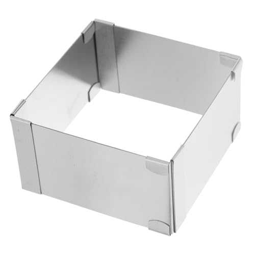PEPLAYTAL Square Mousse Ring Stainless Steel Mousse Cutter Baking Tool for Desserts Pastry Mould for DIY Cooking and Baking Random Style
