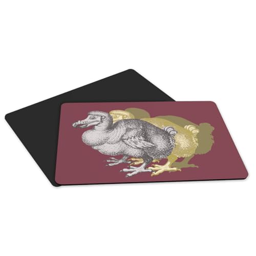 Sets de table dodo oiseau rouge en caoutchouc de qualité supérieure grand format
