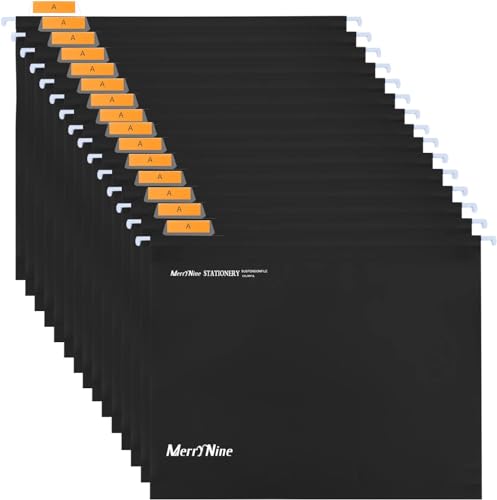 MerryNine 15 Pcs Hanging File Folders Letter Size, Letter Size Bulk File Cabinet Folders with Tabs and Card Insert, PP Suspension Files for School Home Work Office Organization (Mu image 8