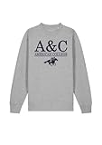 american college usa, set di 2 pezzi, uomo, donna, felpa e pantaloni, sweat shirt, pant, felpa, maglione, pantaloni, sportivi, lotto di 2, unisex, modello acs25set5 grey xxl