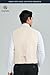 HISDERN Business Formal Dress Vests Waistcoat Khaki Beige Suit Vest for Men Solid Color Vest for Suit or Tuxedo Grooms Wedding Party