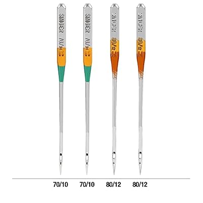 SINGER 4847 Universal Ball Point Machine Needles, Size 70/10, 80/12, 4-Count