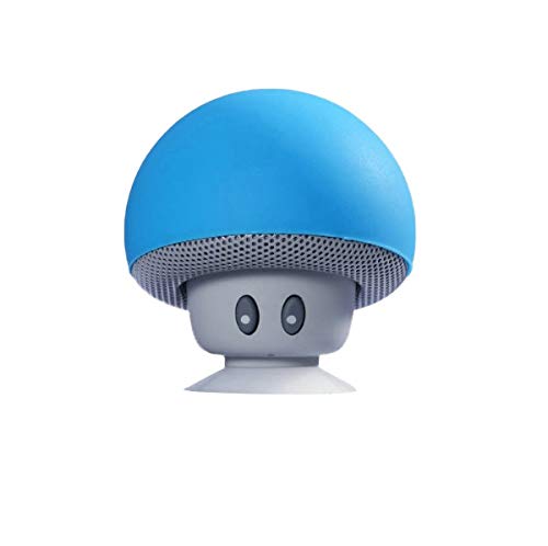 Enceinte Champignon Bluetooth pour Samsung Galaxy J4+ Smartphone Ventouse Haut-Parleur Micro Mini (Bleu)