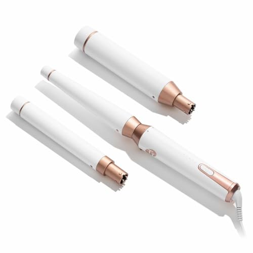 T3 Whirl Trio Hair Styling Multi-Wand | 3 Interchangeable Barrels and 5 Heat Settings | 25mm Straight, 32mm-19mm Tapered and 38mm Straight Attachments