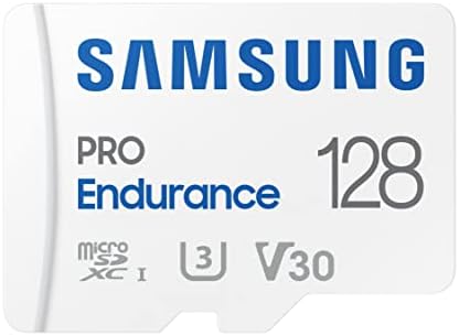 SAMSUNG PRO Endurance 128GB MicroSDXC Memory Card with Adapter for Dash Cam, Body Cam, and security camera – Class 10, U3, V30 (‎MB-MJ128KA/AM)