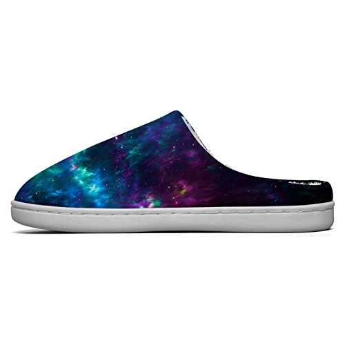Ciadoon Galaxy Slippers Womens Mens Slippers House Slippers Colorful Galaxy Starry Nebula Space Universe Slippers Winter Shoes Gifts For Women Men,Size 14-15 Women/12-13 Men #TOP3