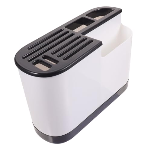 Cabilock 3 Piezas Portaherramientas lindo porta utensilios manos cuchara knife holder cozinha organizador aparato de cocina organizador de encimera para encimera de cocina páginas Black