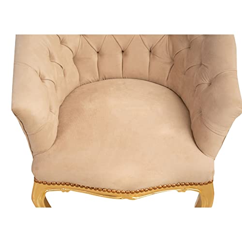 Biscottini barock Sessel 82x67x68 cm | Sessel Wohnzimmer Stil Luigi XVI | Sessel esszimmer Holz | Barock Stuhl | Retro Sessel | barock möbel – Bild 6