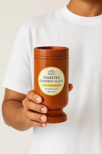 Image of vijaysar Wood Glass for Diabetes | ayurvedic Medicines for Diabetes | Vijaysar Ki Lakdi Ka Glass | Sugar Control Wooden | Vijay SAR Wooden | Tumbler | jamun Wood Mug Diabetes