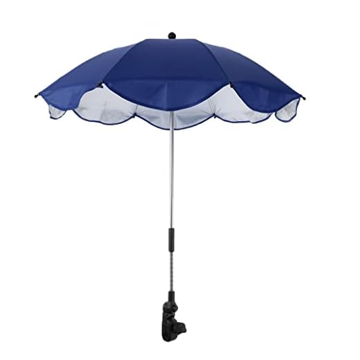 Tongina Children Clip-On Universal Stroller Umbrella with UV Proteion, Optional Colors - Royal Blue, 68x65cm