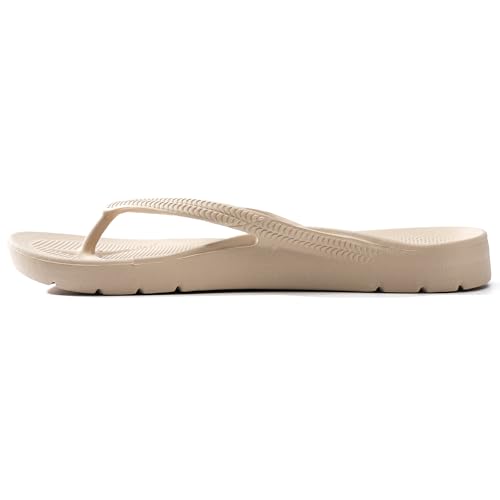 Image of Flip Flops for Women and Men with Arch Support Comfortable Recovery Slide Sandals Slip Resistant Shower Shoes Walking Thong Sandals Lightweight and Soft Footbed Slides Flip Flops