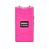 SABRE Stun Gun & LED Flashlight – Delivers 1.16 µC Powerful Pain-Inducing microCoulombs & 120 Lumens – Rechargeable – Holster & Training Video, Pink