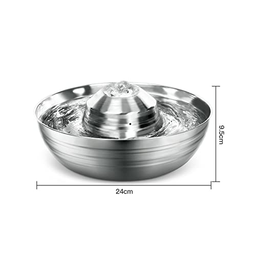 Fuente automática para agua de mascotas de acero inoxidable miniatura 2