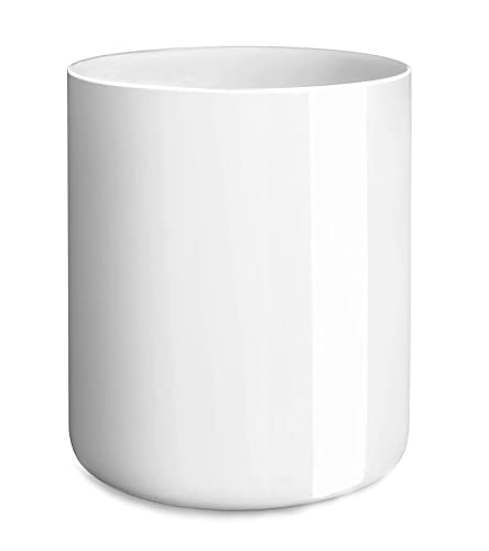 LATCHHOOK White utensil holder for Countertop, Glossy White Ceramic Utensil Holder...
