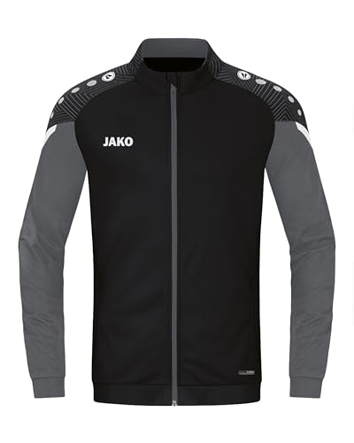 JAKO Herren Polyesterjacke Performance, Schwarz/Anthra Light, M