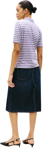 Tommy Hilfiger Damen Poloshirt Kurzarm 1985 Pique Regular Fit, Violett (Purple/Ecru STP), XS – Ansicht 2