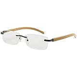 Eyekepper Federscharniere Wood Arms Randlos Lesebrille Gunmetal +2.0