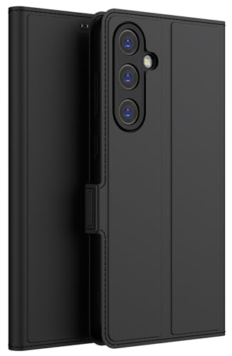 Image of Kapa Noble Slim Magnetic Leather Flip Case Cover for Samsung Galaxy M35 (5G) | Card Holder Stand Flip Wallet Case (Black)