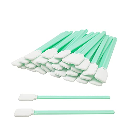 100pcs 4.8'' Square Rectangle Cleaning Swab Sticks for Cleaning Printer, Inkjet, Guns, Optical Lens, Camera and Electronics