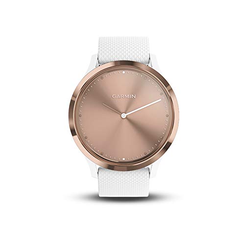 Garmin vivomove HR, Hybrid Smartwatch for Men and Women, White/Rose Gold