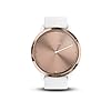 Garmin vivomove HR, Hybrid Smartwatch for Men and Women, White/Rose Gold