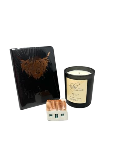 Céramique fait main et cuir : coffret cadeau rustique vanille figue