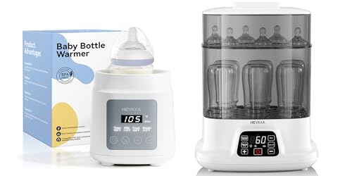 Image of HEYAXA Baby Bottle Steamer and Dryer Bundle with Bottle Warmer