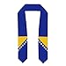 Bosnia Bosnian Flag Graduation Sash 2024 Gradution Stole Classic Shawl Fashion Scarf for Study Aboard Students 72 Inch Men Women Flattened