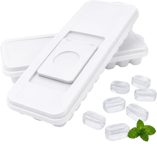 2-Pack de cubeteras blancas de plástico con tapa miniatura 1