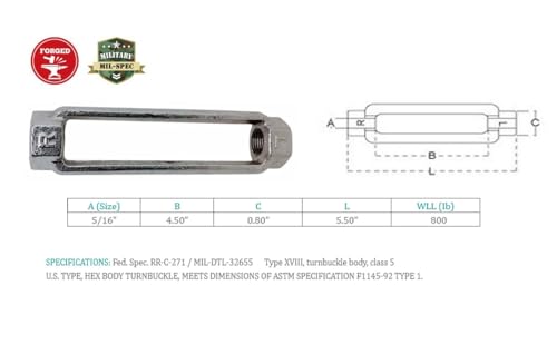 Prolinemax Stainless Steel T316 Drop Forged 5/16