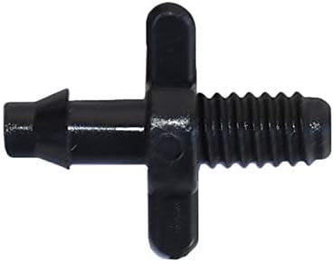 Kammas Threaded Connector 4/7 mm Barbed Joint drip Irrigation 4/7 Hose misting Fittings Plastic Hose Barb 1/4" PVC Fittings - (Diameter: 1/4'', Color: Black)