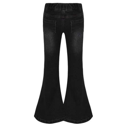 Hansber Jeans for Girls Skinny Flared Jeans Bell-Bottom Denim Pants Casual Elastic Waist Summer Casual Trousers2