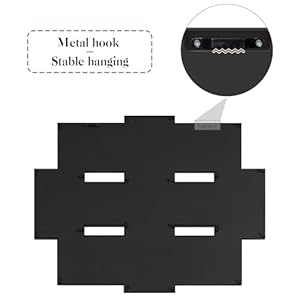 Jerry Maggie Photo Frame 22×17 White Family Picture Frame Selfie Gallery Collage Wall Hanging for 6×4 Photo 8 Photo Sockets Wall Mounting Design